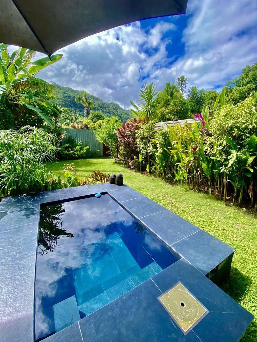 Piscine face à la montagne