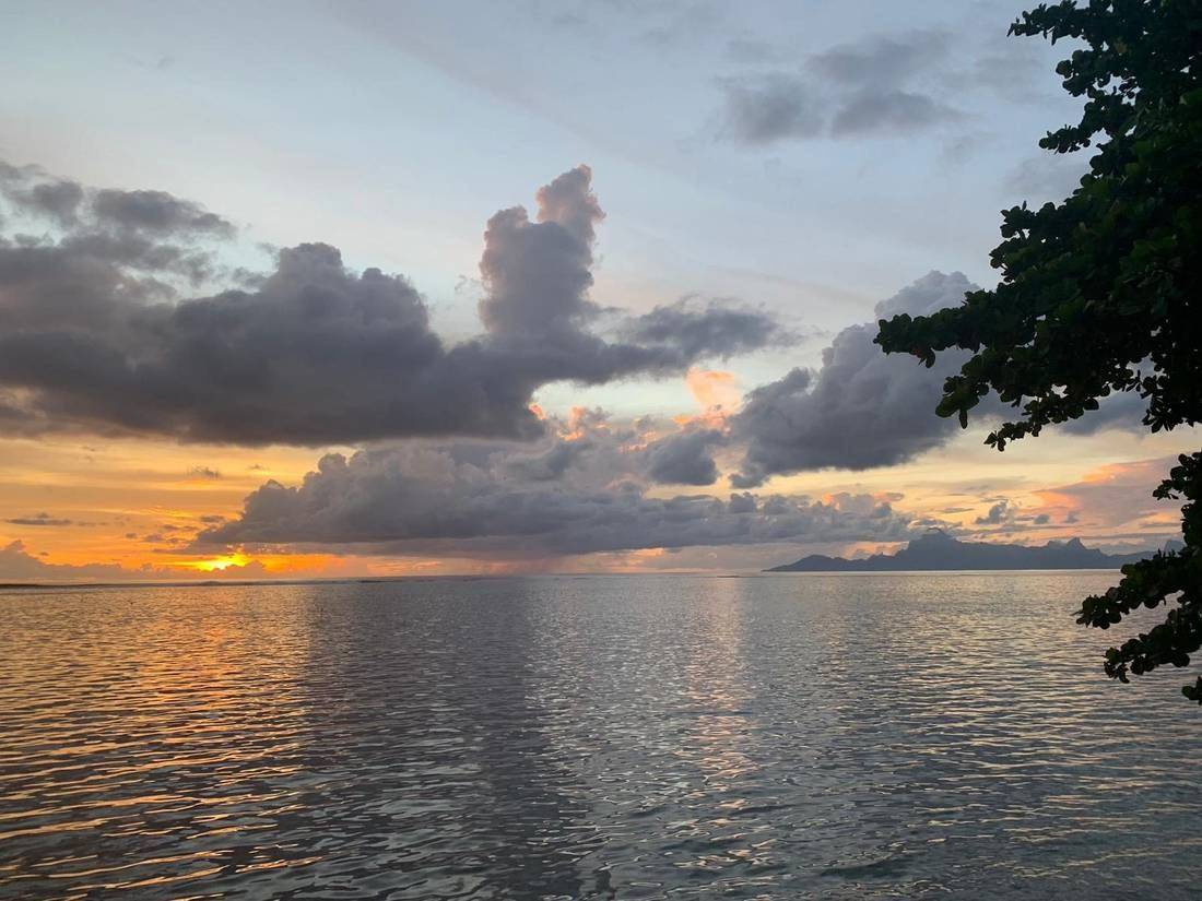 Coucher de soleil sur le lagon